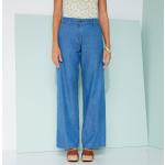 Jeans droits bleus en coton Taille XS pour femme en promo 