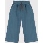 Pantalons velours Petit Bateau bleus en velours bio pour fille de la boutique en ligne Petit-bateau.fr 