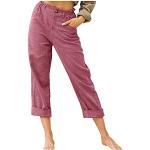Pantalons taille haute rouges stretch Taille XL plus size look fashion pour femme 