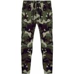 Pantalons de randonnée d'automne kaki camouflage en velours stretch Taille XL look militaire pour homme 