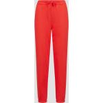 Pantalons taille élastique orange en coton bio pour femme 