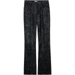Pantalons de tailleur Zadig & Voltaire noirs à effet léopard en velours Taille XXS pour femme 
