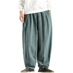Pantalons de randonnée d'automne vert foncé stretch Taille M plus size look militaire pour homme 