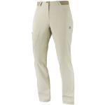 Pantalons de randonnée Salomon Wayfarer beiges stretch Taille L pour femme en promo 
