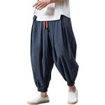 Pantalons large avec ceinture stretch Taille XXL plus size style bohème pour homme 