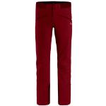 Pantalons techniques rouges en shoftshell coupe-vents respirants éco-responsable Taille S pour femme 