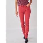 Pantalons droits orange en coton stretch Taille XXL pour femme en promo 