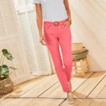 Pantalons droits Blancheporte orange en coton stretch Taille XL pour femme en promo 