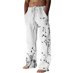 Pantalons de pyjama violets camouflage en cuir synthétique stretch Taille XXL plus size look fashion pour homme 