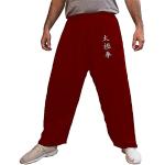 Pantalons de yoga TAO rouge bordeaux en viscose inspirations zen Taille XL look fashion 