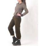 Pantalons en velours d'automne vert olive en velours avec ceinture Taille XS pour femme 