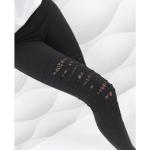 Leggings en dentelle noirs patchwork en fibre synthétique Taille XL look fashion pour femme 