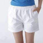 Shorts blancs lavable à la main Taille 3 XL plus size look casual pour femme 