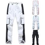 Pantalons de ski blancs en fibre synthétique imperméables coupe-vents Taille XS pour femme 