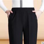 Pantalons large de printemps en fibre synthétique stretch Taille 3 XL plus size look casual pour femme 