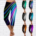 Leggings courts multicolores en fibre synthétique à motif papillons Taille XS plus size look fashion pour femme 