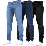 Jeans taille haute bleus en denim Taille 3 XL plus size look streetwear pour homme 