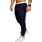 Pantalons de randonnée kaki en cuir synthétique à motif ville stretch Taille 5 XL plus size look casual pour homme 