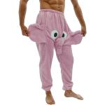 Pyjamas combinaisons pour fêtes de Noël roses à carreaux en peluche à motif éléphants Taille L plus size look fashion pour homme 