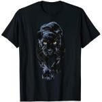 T-shirts noirs à effet léopard à motif panthères Taille S look fashion pour homme 