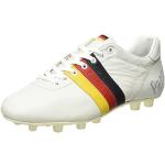 Pantofola d'Oro Chaussures de Football à Crampons pour Homme, Blanc/Jaune/Rouge, 46 EU