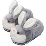 Chaussures montantes d'hiver grises à motif lapins Pointure 37 look fashion pour femme 