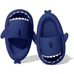 Chaussons bleus à motif requins respirants Pointure 47 look fashion pour femme 