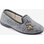 Chaussons Blancheporte gris en textile en laine pour pieds larges Pointure 36 avec un talon entre 3 et 5cm pour femme en promo 