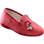 Chaussons Blancheporte roses en textile en laine pour pieds larges Pointure 38 avec un talon entre 3 et 5cm pour femme 