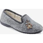 Chaussons Blancheporte gris en textile en laine pour pieds larges Pointure 41 avec un talon entre 3 et 5cm pour femme 
