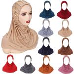 Hijabs en fibre synthétique à perles look fashion pour femme 