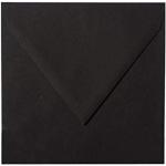 Paper24 Lot de 100 enveloppes carrées Noir 15 x 15 cm 150 x 150 mm Fermeture par humidification Grammage : 120 g/m²
