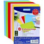 Paper24 Lot de 100 enveloppes colorées avec enveloppe colorée C6, DIN C6 | 40 Stück, coleurs assorties, 1
