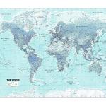 Papiers peints intissés Murando imprimé carte du monde 