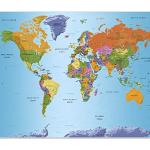 Papiers peints intissés Murando imprimé carte du monde 
