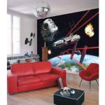 Papiers peints panoramiques Komar noirs Star Wars Millennium Falcon 