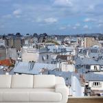 Papiers peints panoramiques Plage argentés à motif ville made in France 