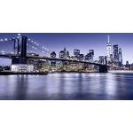 Posters panoramiques bleus à motif New York 