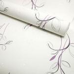 Papiers peints intissés violets à fleurs 