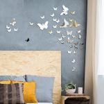 Autocollants Eqlef argentés en plastique à motif papillons en promo 