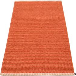 pappelina Tapis Mono 85x160cm orange pâle - corail rouge tissé/bord cousu avec logo