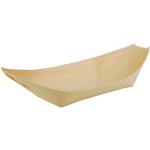 Coupelles Papstar blanches en bois à motif bateaux 