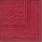 Papstar Serviettes "ROYAL Collection" pliage ¼ 40 cm x 40 cm bordeaux "Ornaments" - rouge papier 17052