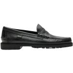 Mocassins Paraboot noirs en cuir made in France à bouts ronds Pointure 41 look casual 
