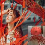 Parapluies japonais rouges en dentelle classiques pour femme 