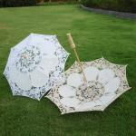 Parapluies de mariage blancs en fibre synthétique look fashion pour femme 