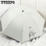 Parapluies pliants blanc crème look fashion pour femme 