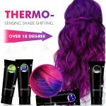 Colorations violettes pour cheveux temporaires à la kératine 