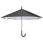 Parapluie à ouverture inversée - Noir avec intérieur blanc