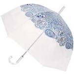 Parapluie cloche transparent femme Smati - Résistant au vent - Ouverture automatique - Paisley bleu